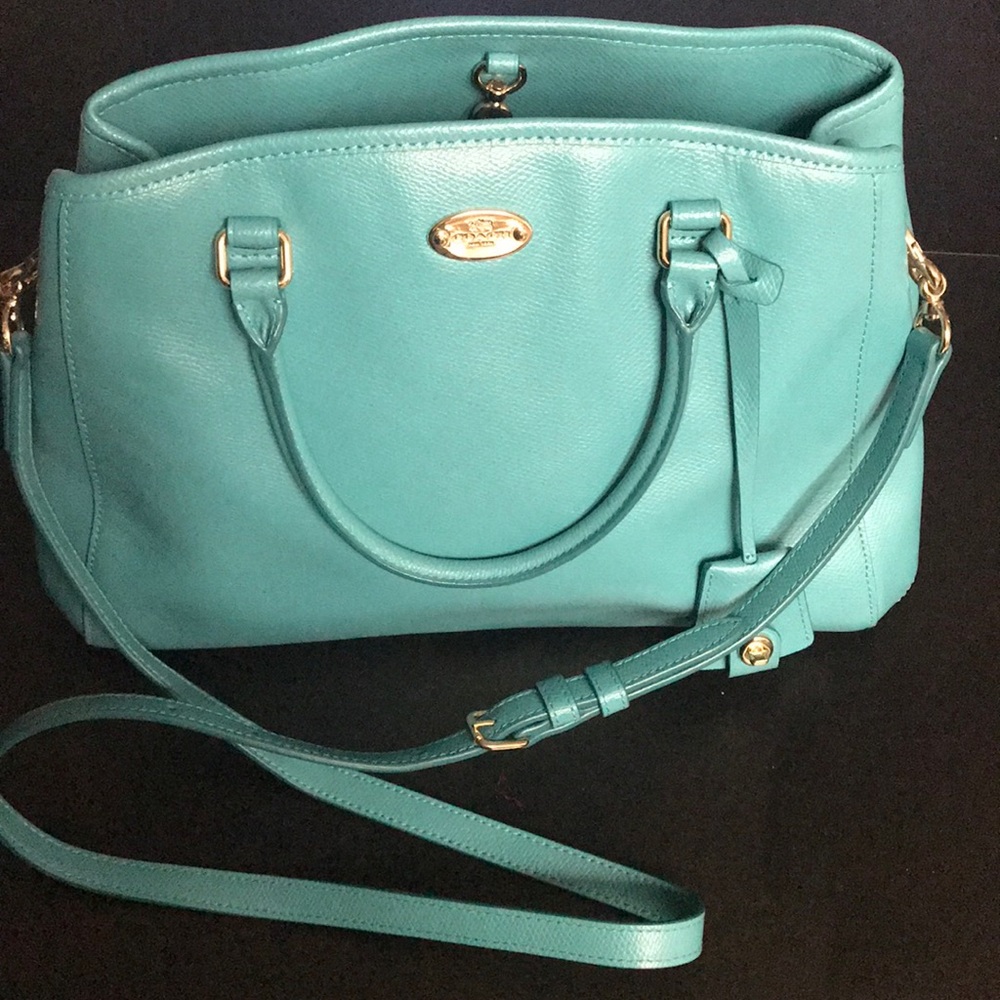 Turquoise Coach satchel